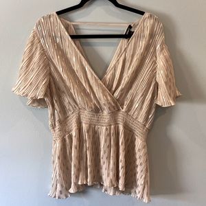 Express Gold Flutter Top